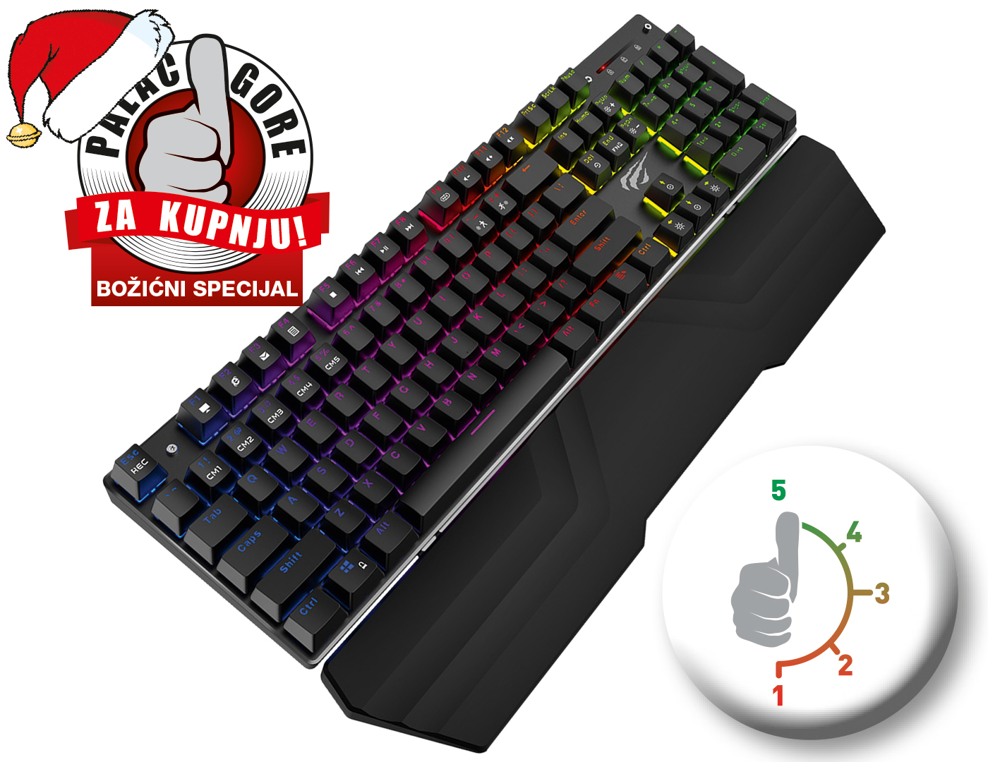 GAMENOTE TIPKOVNICA HV KB432L BACKLIT