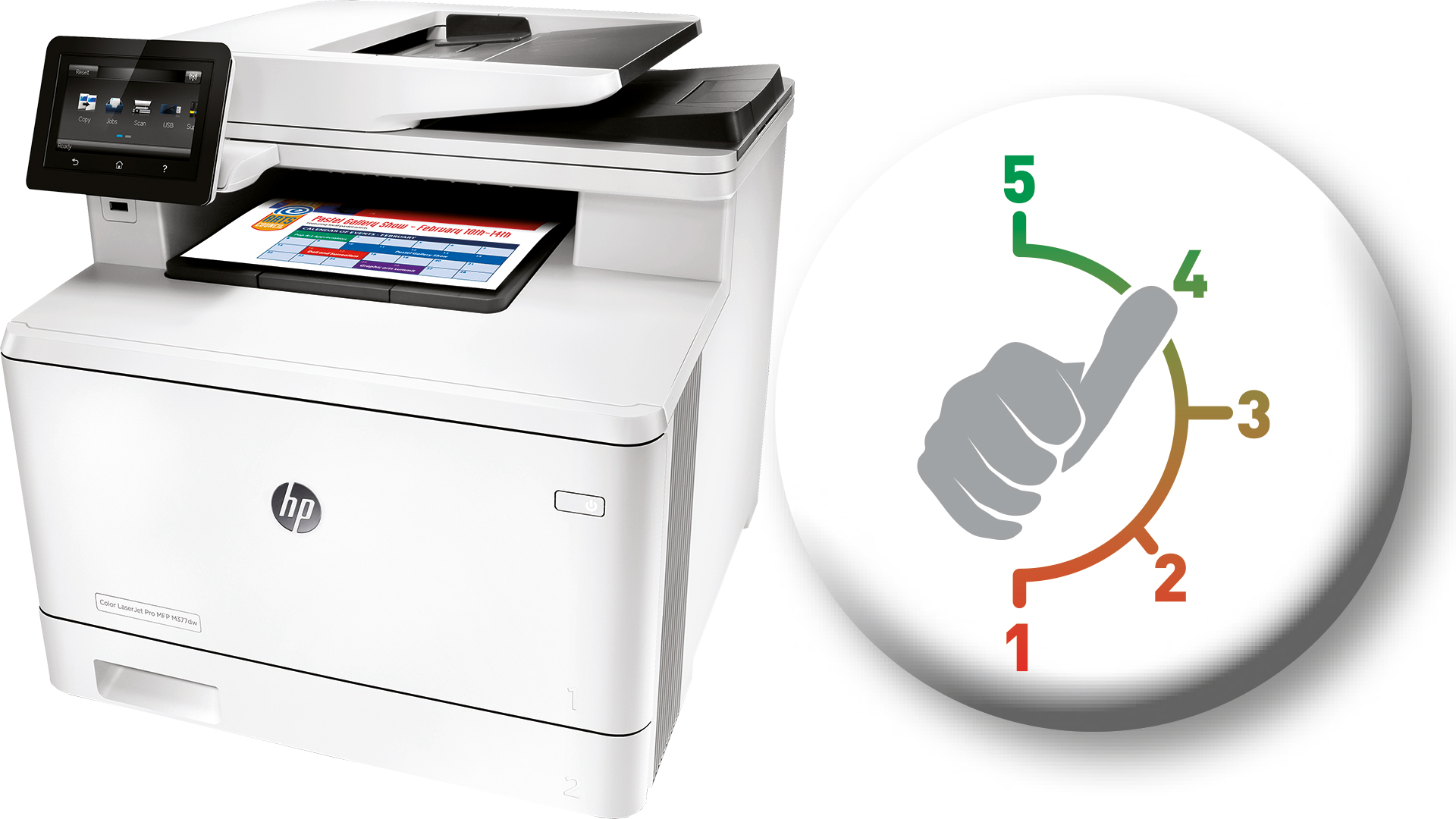 3 HP Color LaserJet Pro MFP M377dw Printer