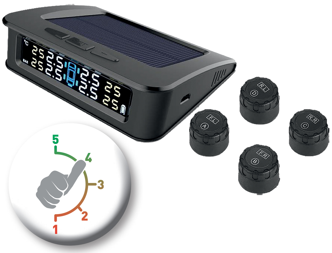 Zeepin TPMS Solar Power Universal