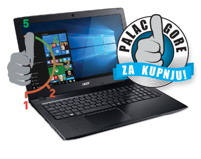Acer Aspire E5 palac
