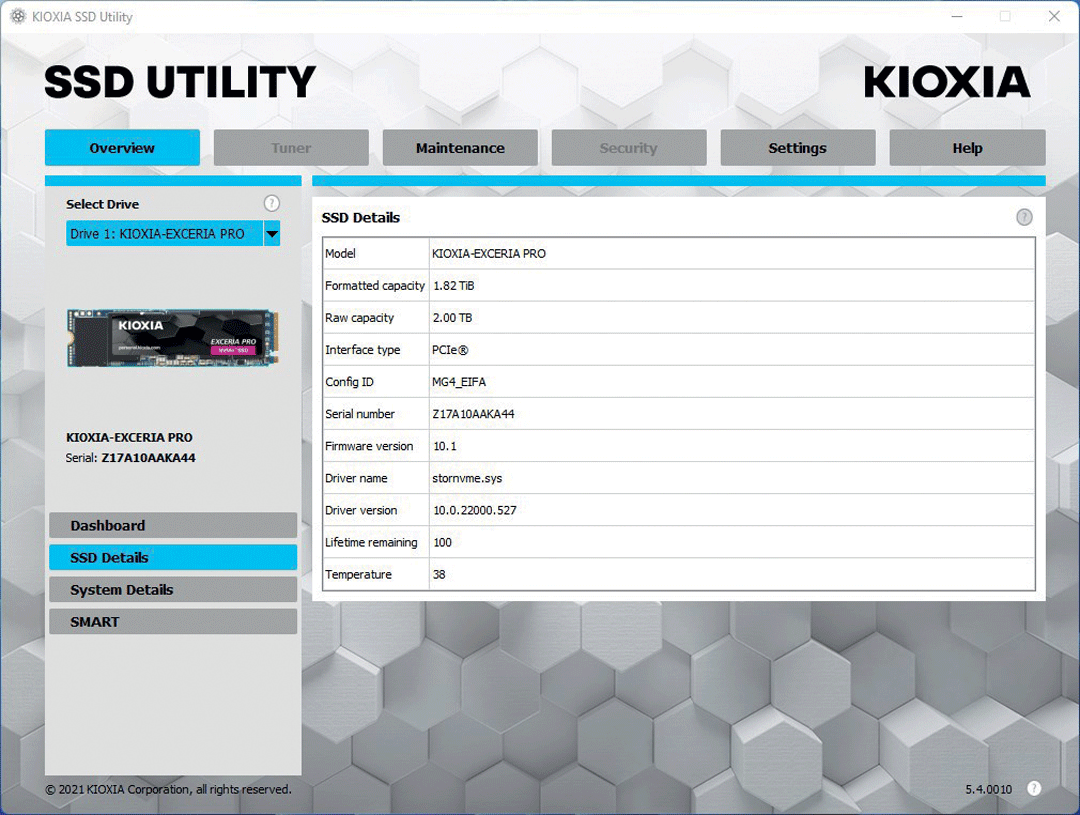 kioxia ssd utility