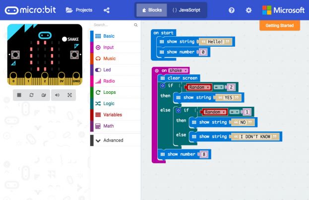 BBC micro:bit JavaScript programiranje