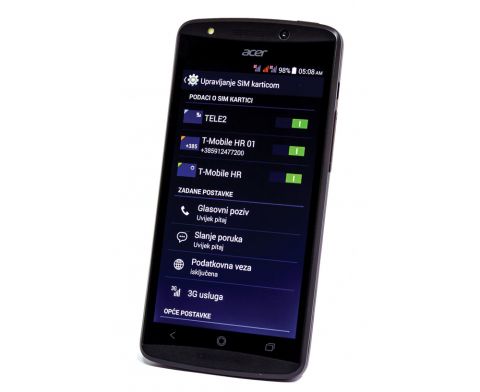 Biraj s kojom Acerov mobitel nudi podršku za čak tri SIM kartice što je možda već ekstremno