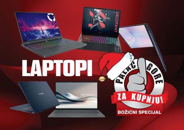 Božični palac gore za kupnju: Laptopi